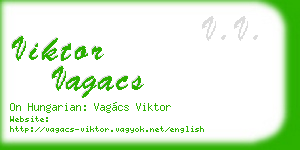 viktor vagacs business card